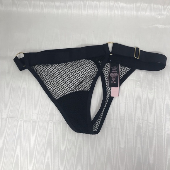 🧡 Victoria’s Secret Black Fishnet Thong 🧡 - Picture 2 of 7